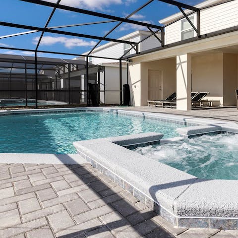 Take a cooling dip in the glistening pool