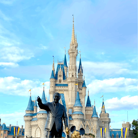 Take a trip to Disney World, only a fifteen-minute drive away