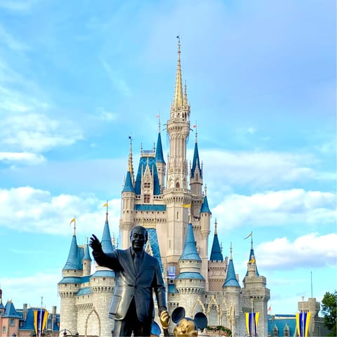 Take a trip to Disney World, only a fifteen-minute drive away