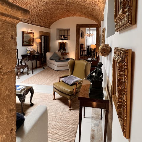 Marvel at the extensive collection of art and antiques