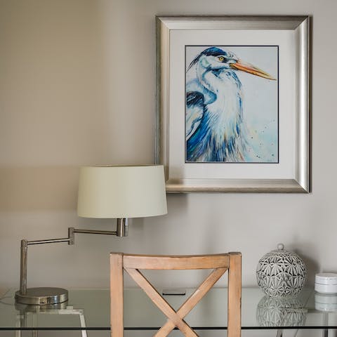 Keep on top of emails from the dedicated desk space