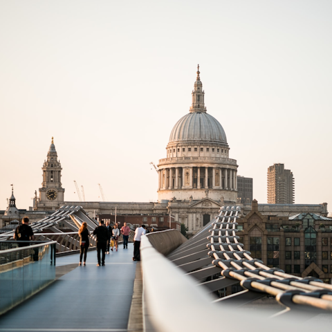 Visit the iconic St Paul's Cathedral – it's a ten-minute walk away