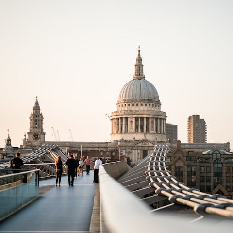 Visit the iconic St Paul's Cathedral – it's a ten-minute walk away