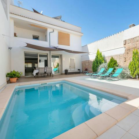 Relax by the swimming pool, after an adventurous morning exploring the island