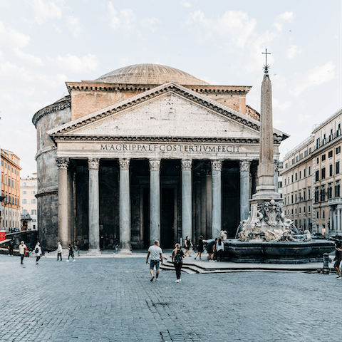 Marvel at the architectural beauty of The Pantheon