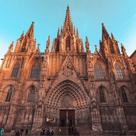 Weave through the Gothic Quarter’s medieval streets – located just a twenty-minute metro ride away
