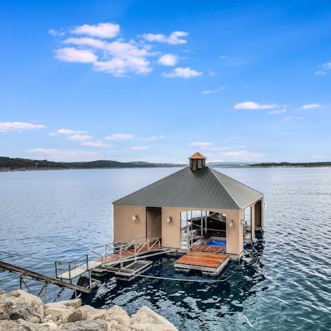Explore Lake Travis from the private dock