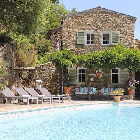Start the day with a gentle swim in your private pool
