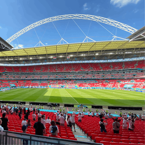 Watch a game at Wembley Stadium, 2 miles away
