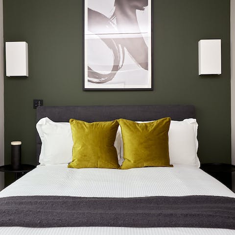 Tuck into sumptuous bedding at night