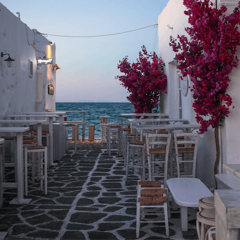 Drive to picturesque villages such as Alyki, just four minutes from home