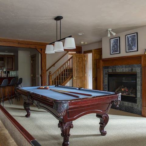 While away the evenings in the games room with its pool table and wet bar