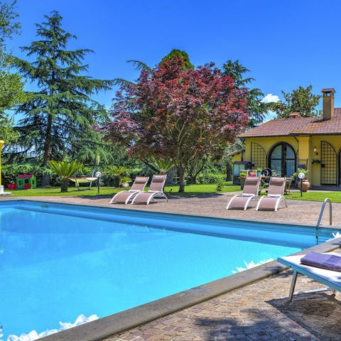 Spend afternoons dipping in and out of the pool