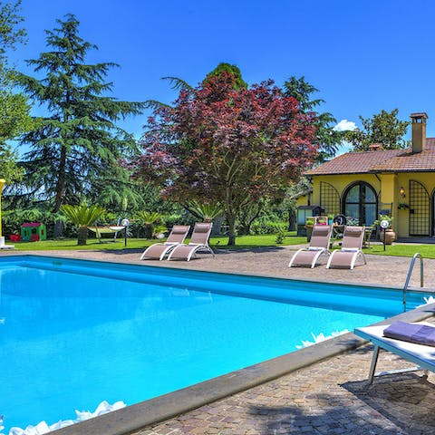 Spend afternoons dipping in and out of the pool