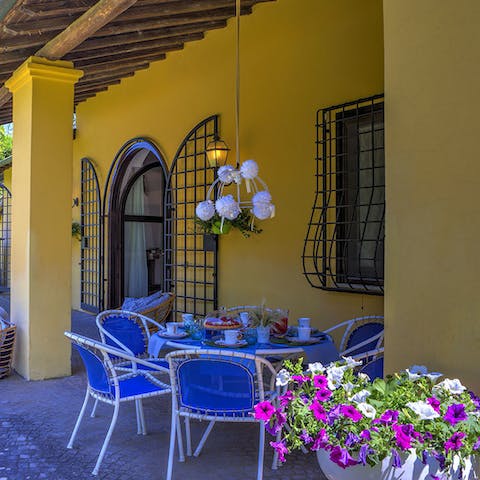 Sit down to long, lazy alfresco meals