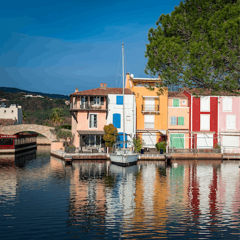 Explore the picturesque Port Grimaud, a short drive away
