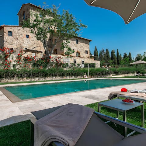 Swim in your private pool or unwind in the Jacuzzi or sauna