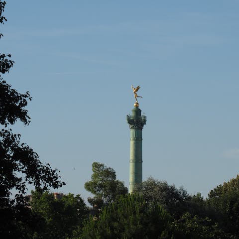 Visit nearby Place de la Bastille