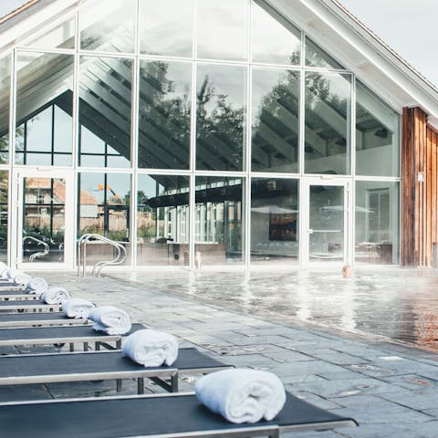 Do some lengths, or lounge next to one of the heated outdoor pools