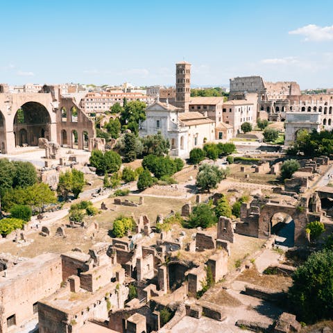 Drink in the history of the Roman Forum – it's a short walk away