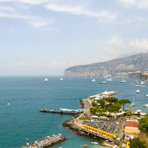 Explore the Sorrento Peninsula – the nearest beaches are a short drive away