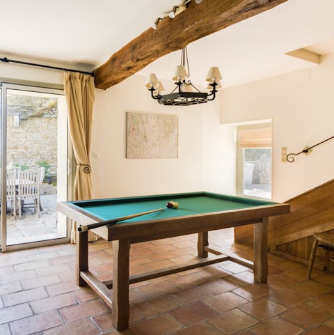 While away rainy days on the billiards table