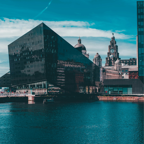 Stay in Liverpool, a short drive from the waterfront