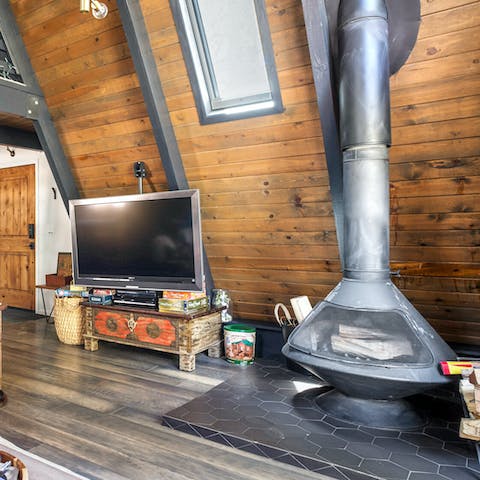 Cosy up in front of the log burner in winter