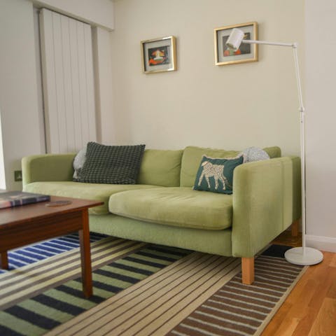 Make yourself at home in the cosy living area