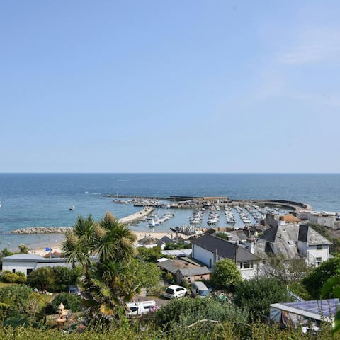 Stay in Lyme Regis, a short walk from the beach