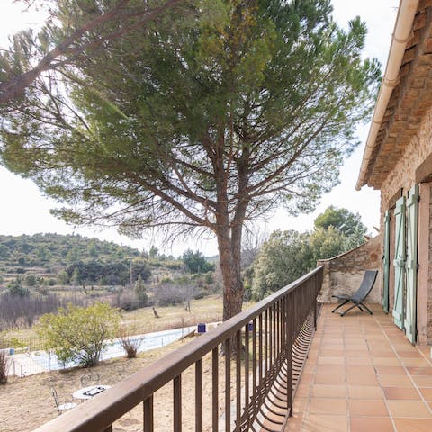 Take in the views over the French countryside