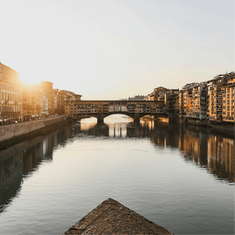 Enjoy magical riverside strolls in the heart of Florence