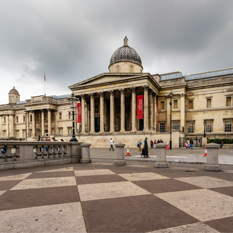 Get inspired at The National Gallery, ten-minute walk away