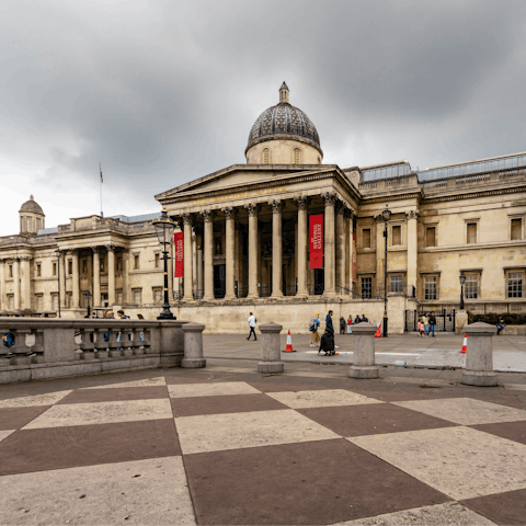 Get inspired at The National Gallery, ten-minute walk away