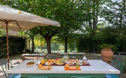 Enjoy long lazy meals cooked with plenty of local produce on the shaded terrace