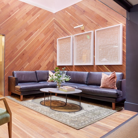 Put your feet up and relax in the stylish communal areas