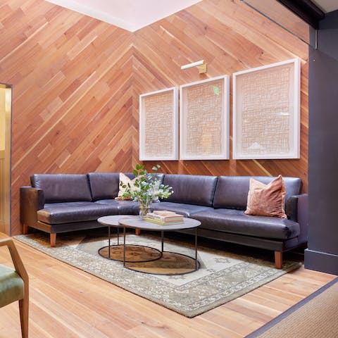 Put your feet up and relax in the stylish communal areas