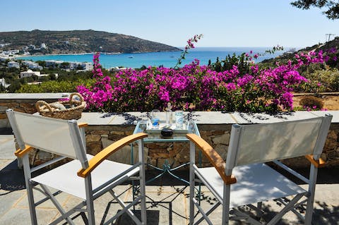 Enjoy the sight and scent of blooming bougainvillea on your terrace