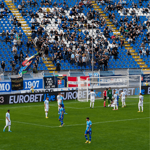 See a match at Sinigaglia Stadium, located close by