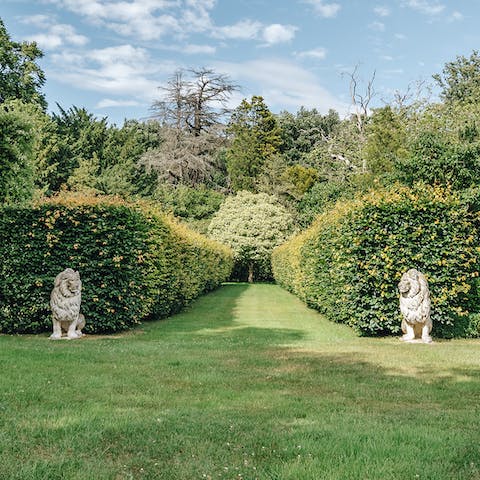 Huge, manicured grounds