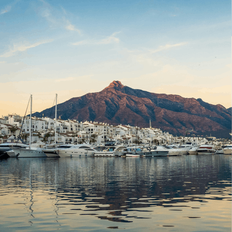 Discover glamorous Marbella – a ten-minute drive away