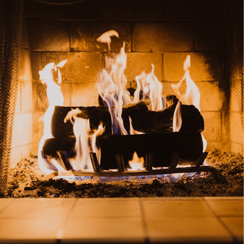 Get cosy beside the fire on chilly evenings