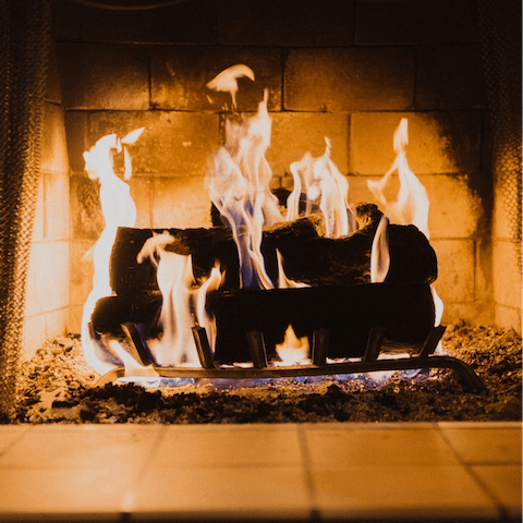 Get cosy beside the fire on chilly evenings