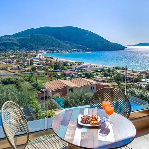 Drink in the views from your private bedroom balcony