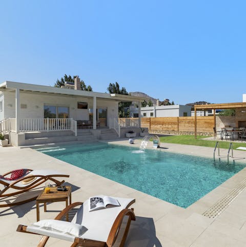 Take a refreshing dip in the swimming pool