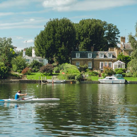 Stroll down to the river, half an hour away