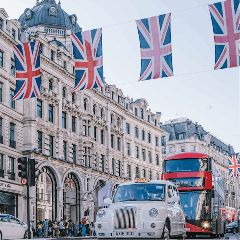 Catch the Central Line to Oxford Street and arrive in no more than twenty-minutes
