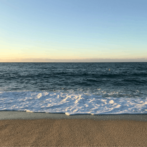 Stroll down to Les Lecques beach, less than a five-minute walk away