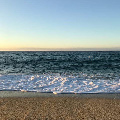 Stroll down to Les Lecques beach, less than a five-minute walk away