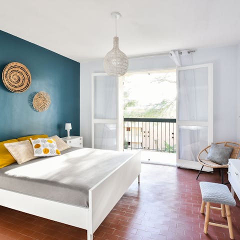 Step straight onto the balcony with your morning coffee